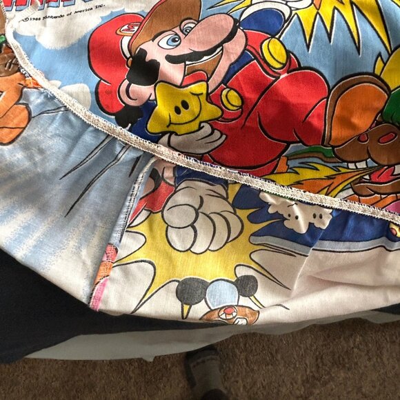 Vintage Zelda Nintendo Super Mario Bros & Legend Of Zelda Twin Sheet Set1988 - Picture 5 of 11